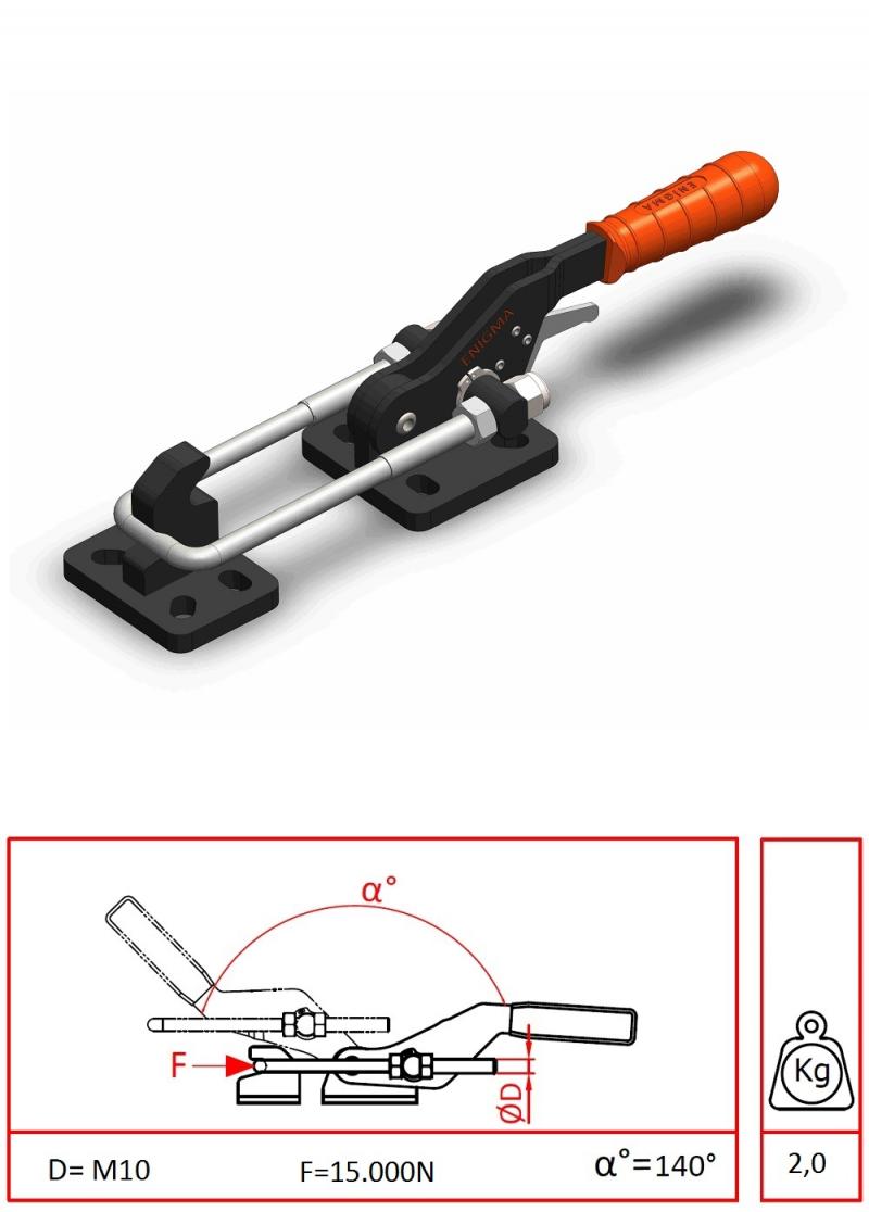 Hochleistungs-U-Haken-Verriegelungsklemme (13510 YK)