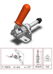 Horizontale Push-Pull-Basisklemme 16014 Y