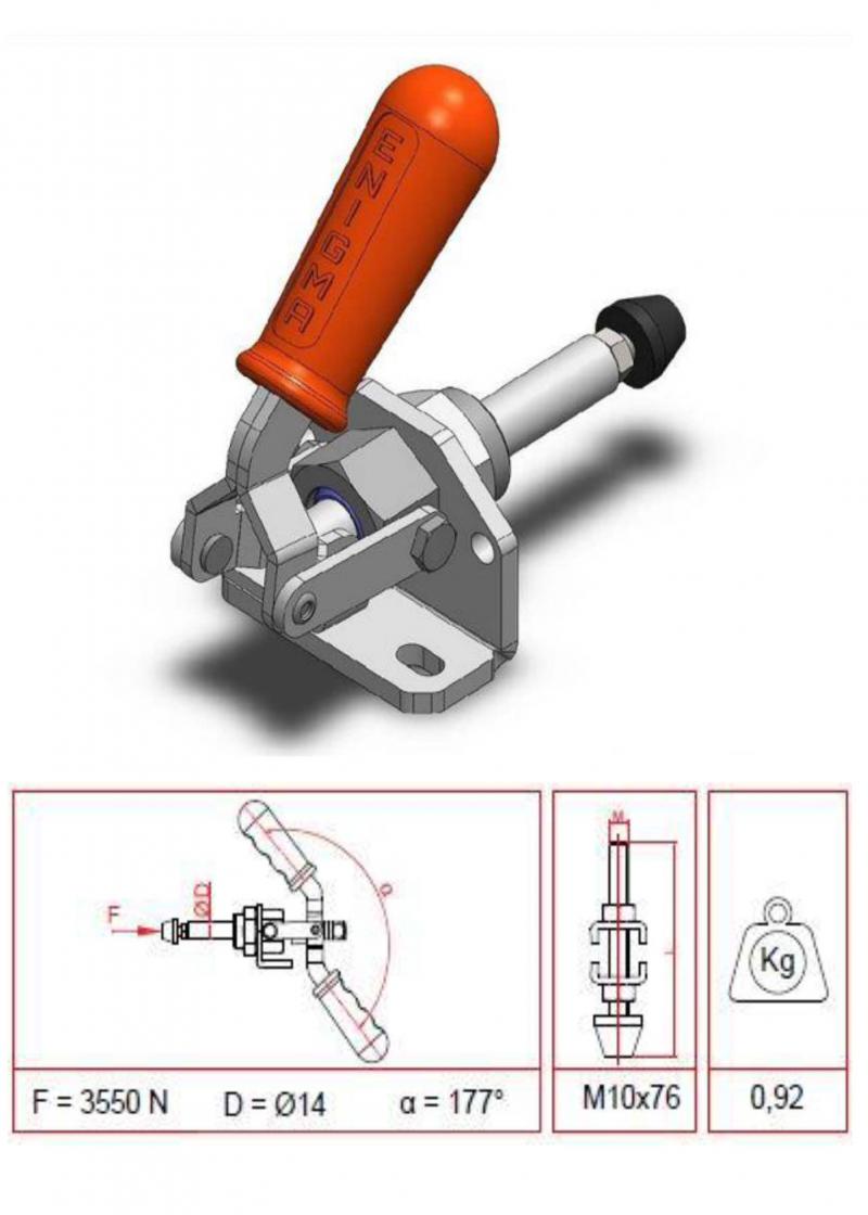 Horizontale Push-Pull-Basisklemme 16014 Y