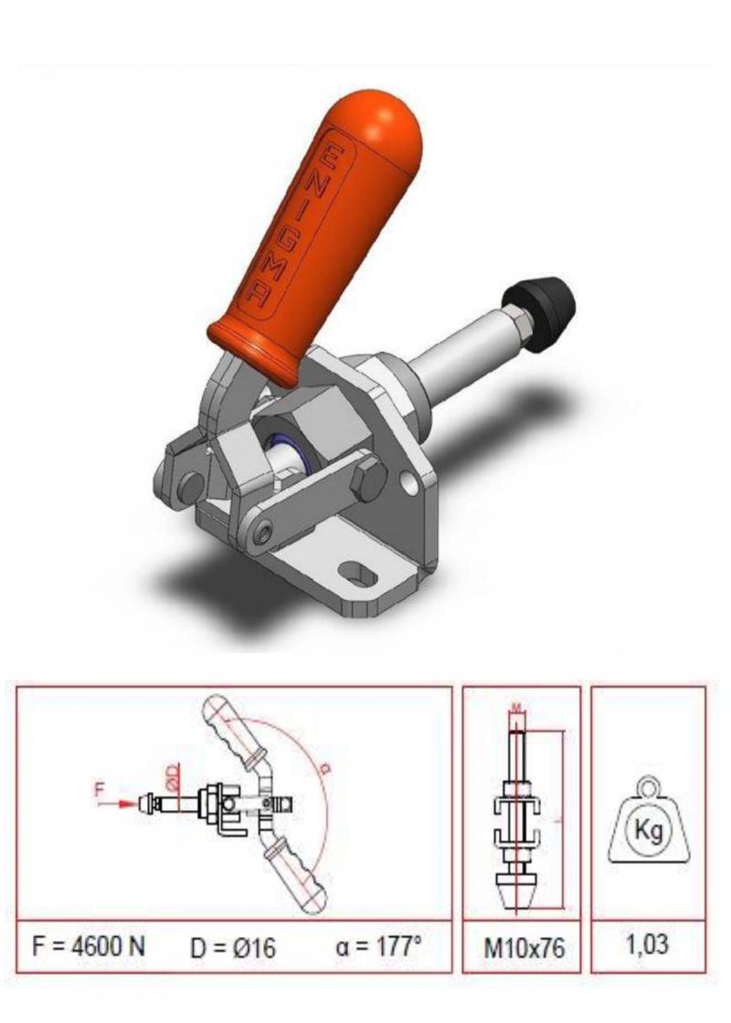 Horizontale Push-Pull-Basisklemme 16016 Y (1605 Y)