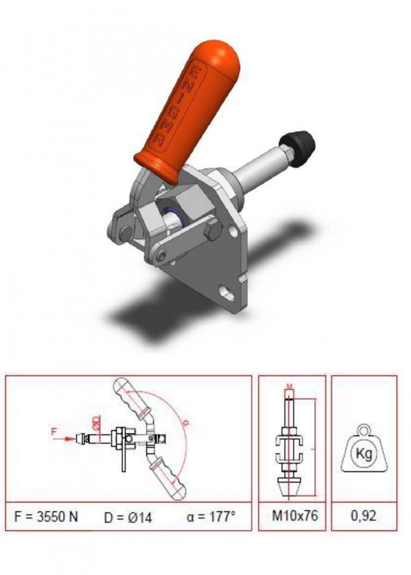 Vertikale Push-Pull-Basisklemme 16014 D